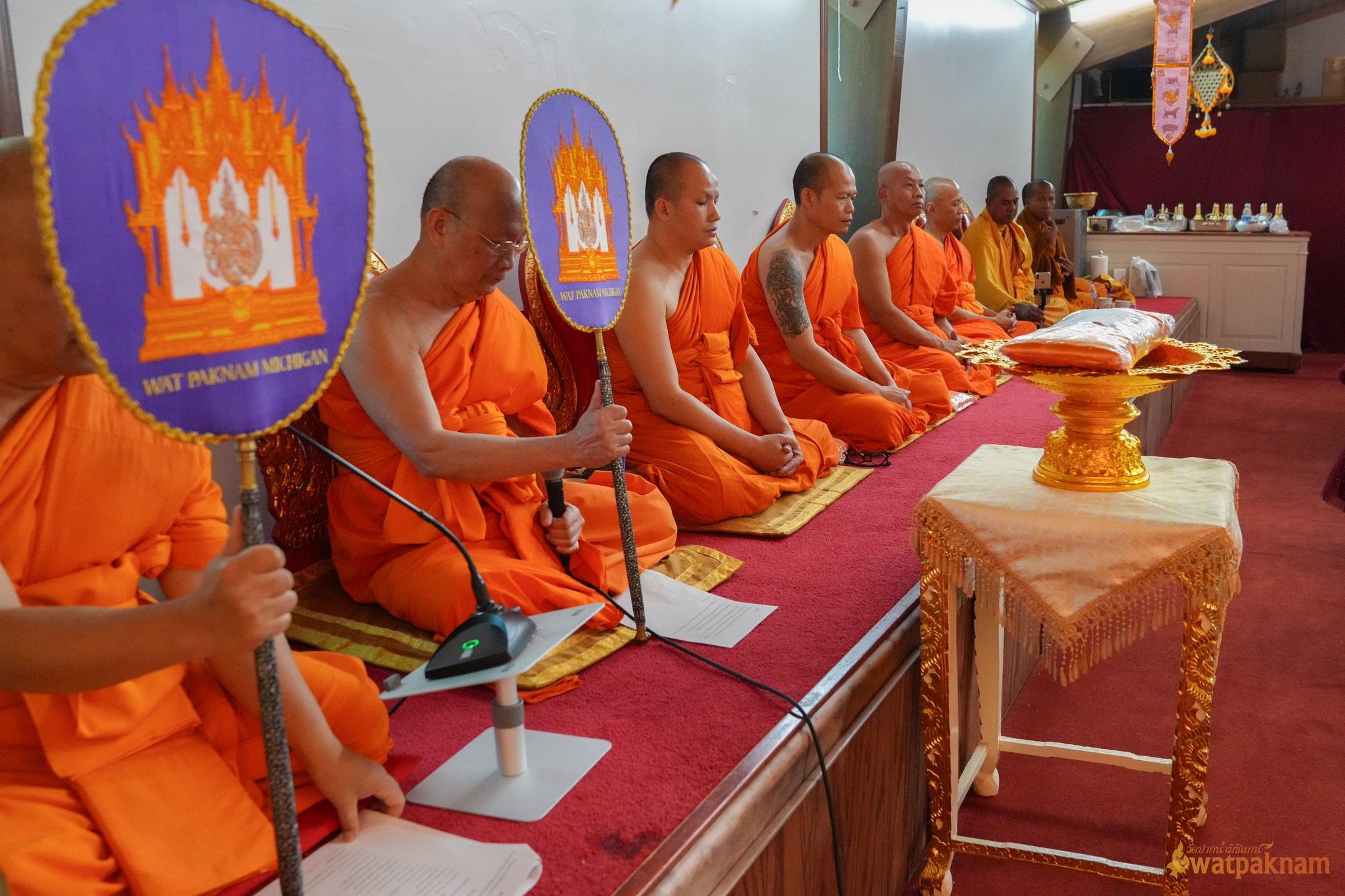 A serene image of a monk